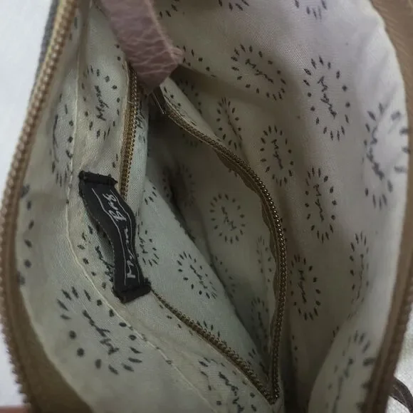 Myra Handbags Dual Strap Small Bag S-1150 NWT Two Tone With Hair Hide - Picture 7 of 10